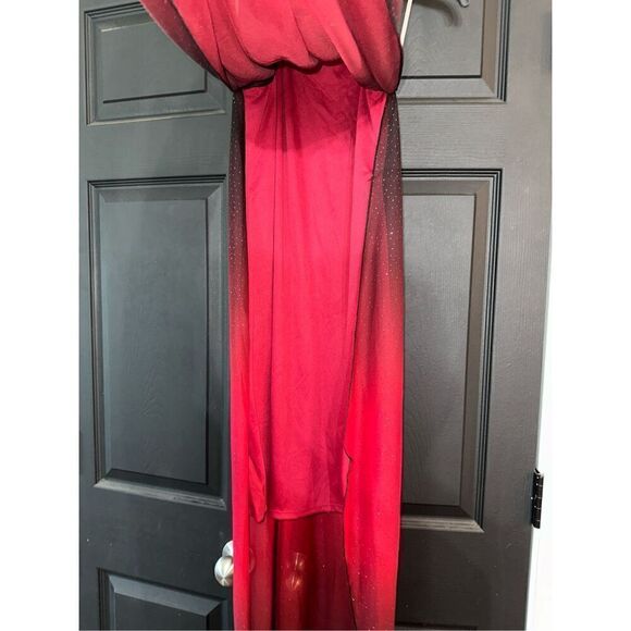 Venus Red/black ombré Glittering Dress - Picture 6 of 10